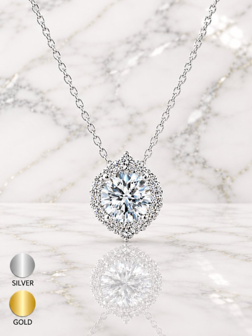 "Carter" Lab 925 Pendant Necklace